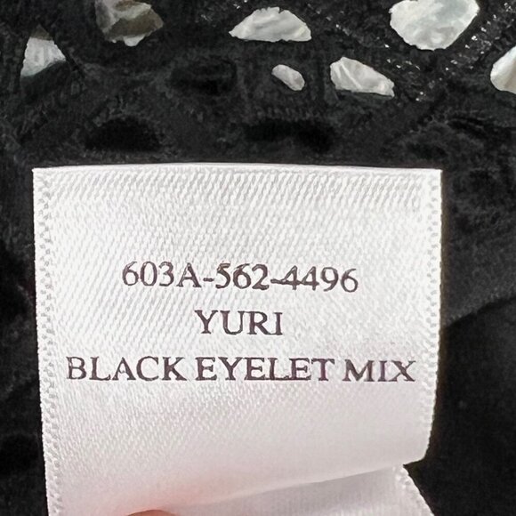 RAILS Yuri Shirt Black Eyelet Mix Button Down Black Top‎ XS Petite Summer - Picture 10 of 13